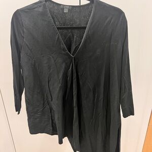 COS Black V-Neck Women's Blouse